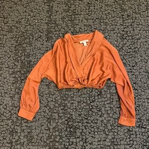 Low V longsleeved crop top